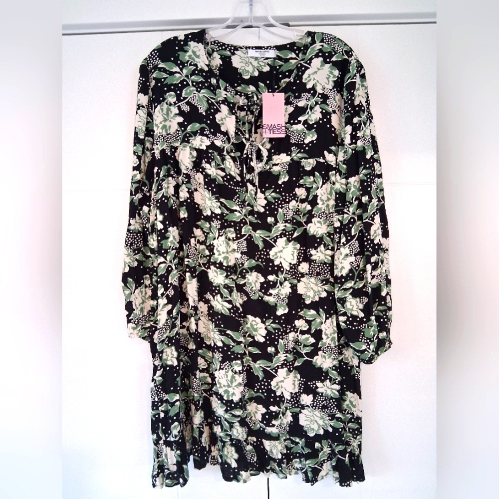 NWT Smash + Tess/ Violet Mini Dress/ Large Floral/ Size US XL - Picture 2 of 12